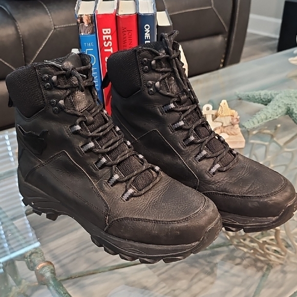 Mens Harley-Davidson Black Leather Lace Up Work Riding Biker Boots Size 12 - Picture 1 of 7